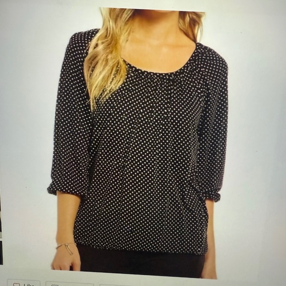 MICHAEL Michael Kors Tops - Micheal Kors Black with white polka dots top. New with tags  Size L